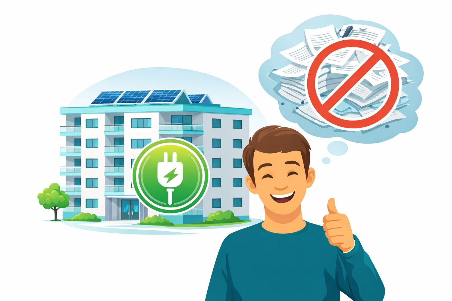 SmaWo GmbH - Ein Mann installiert Sonnenkollektoren auf einem Dach